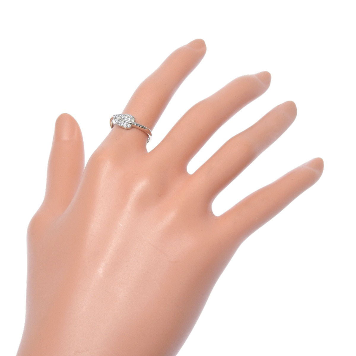 リーフリング ダイヤモンド D0.15 プラチナ Pt950 3.5g