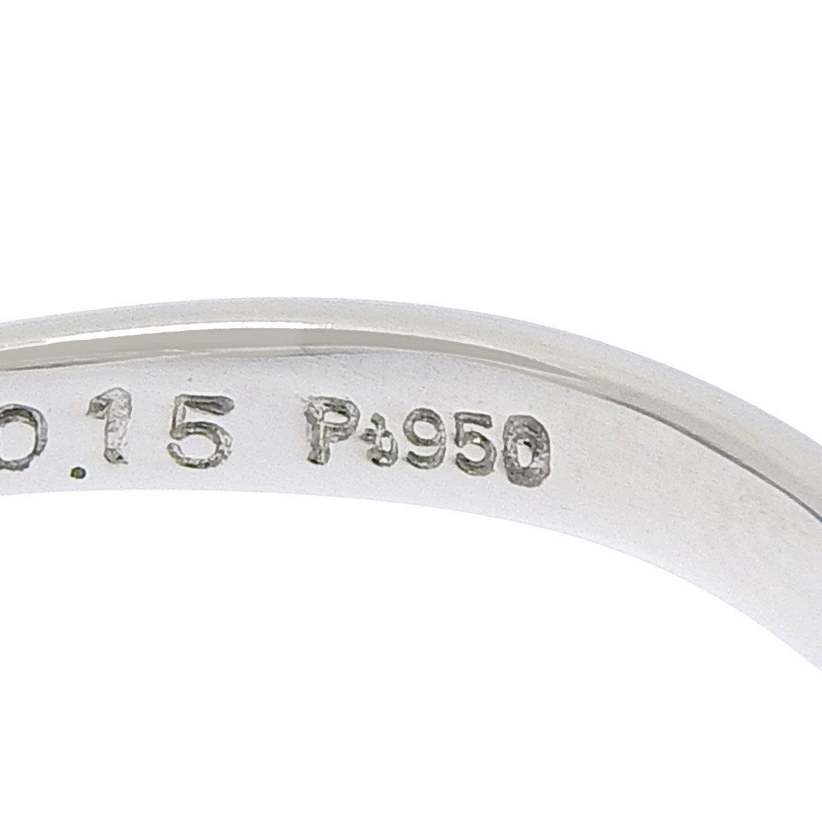 リーフリング ダイヤモンド D0.15 プラチナ Pt950 3.5g
