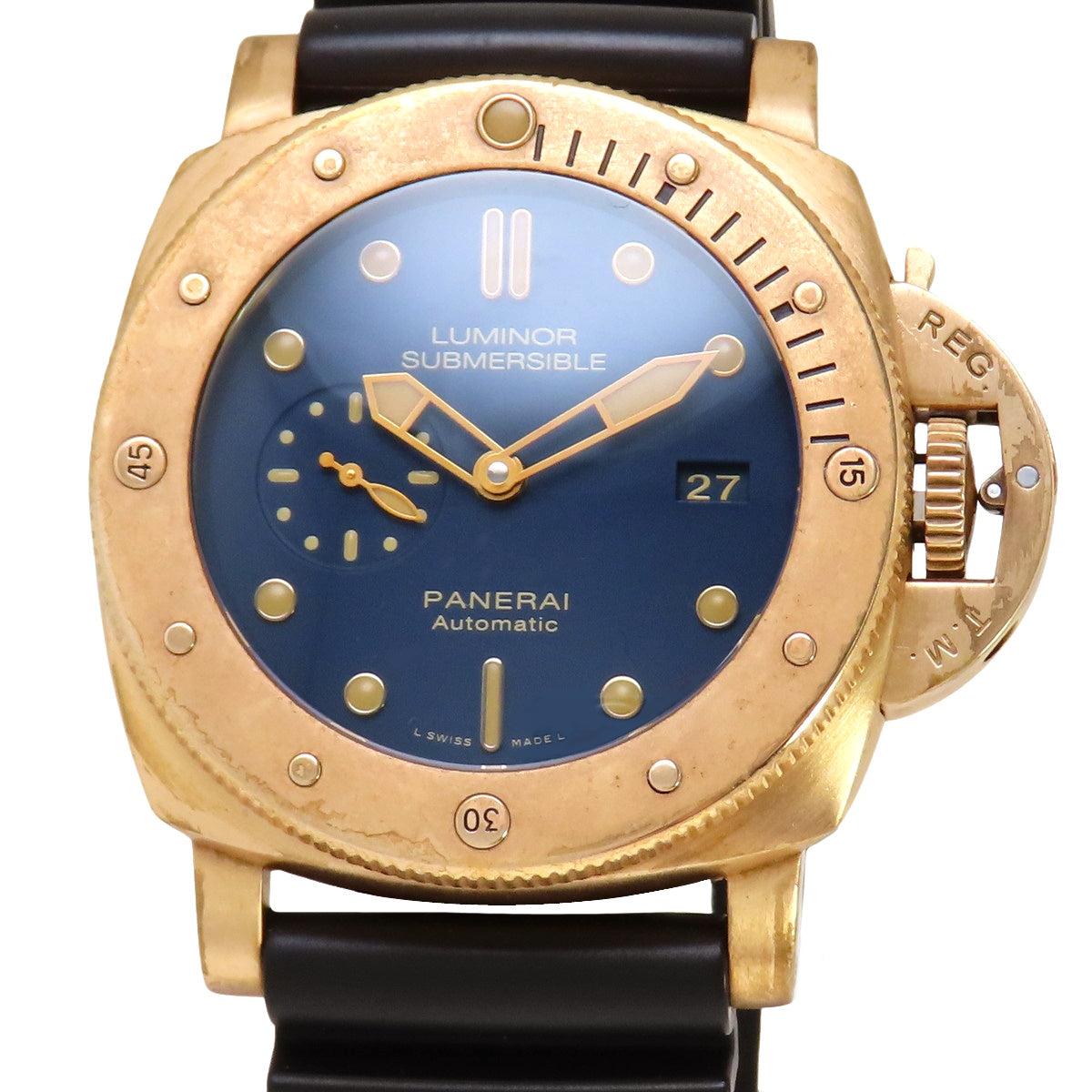 PAM00671 Submersible Bronzo Bronze/Rubber Automatic Blue Limited Edition of 1000