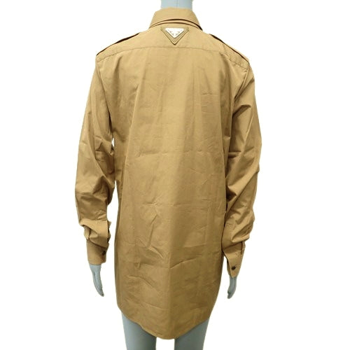 系带长衬衫,36 码,2023,三角形徽标长袖衬衫