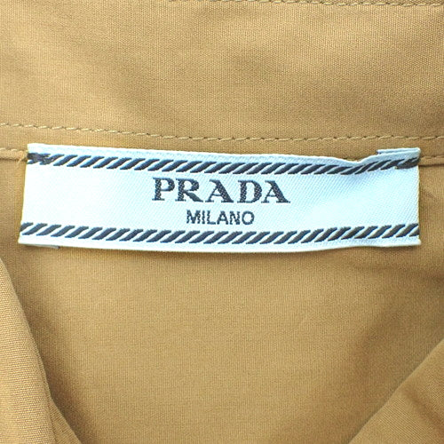 系带长衬衫,36 码,2023,三角形徽标长袖衬衫