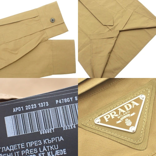 系带长衬衫,36 码,2023,三角形徽标长袖衬衫