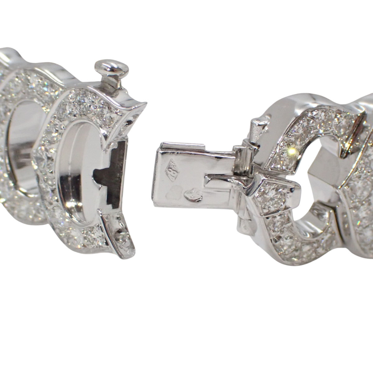C ドゥ カルティエ ダイヤモンド ブレスレット ダイヤモンド K18 ホワイトゴールド WG アクセサリー ジュエリー