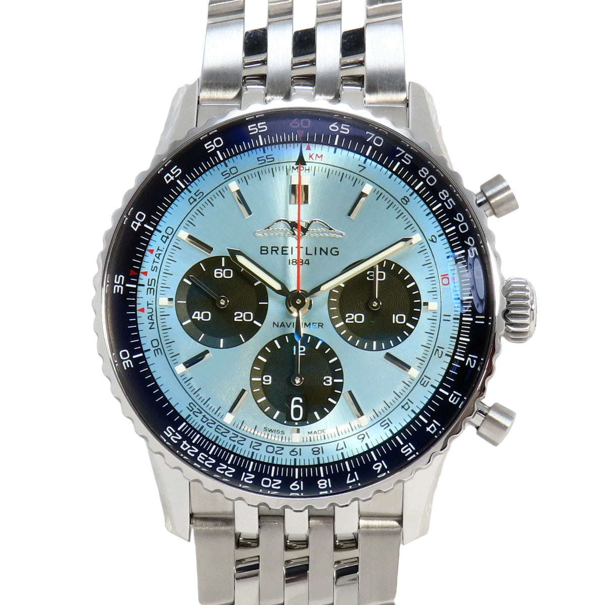 Navitimer B01 计时码表 AB0138 不锈钢自动上链蓝色