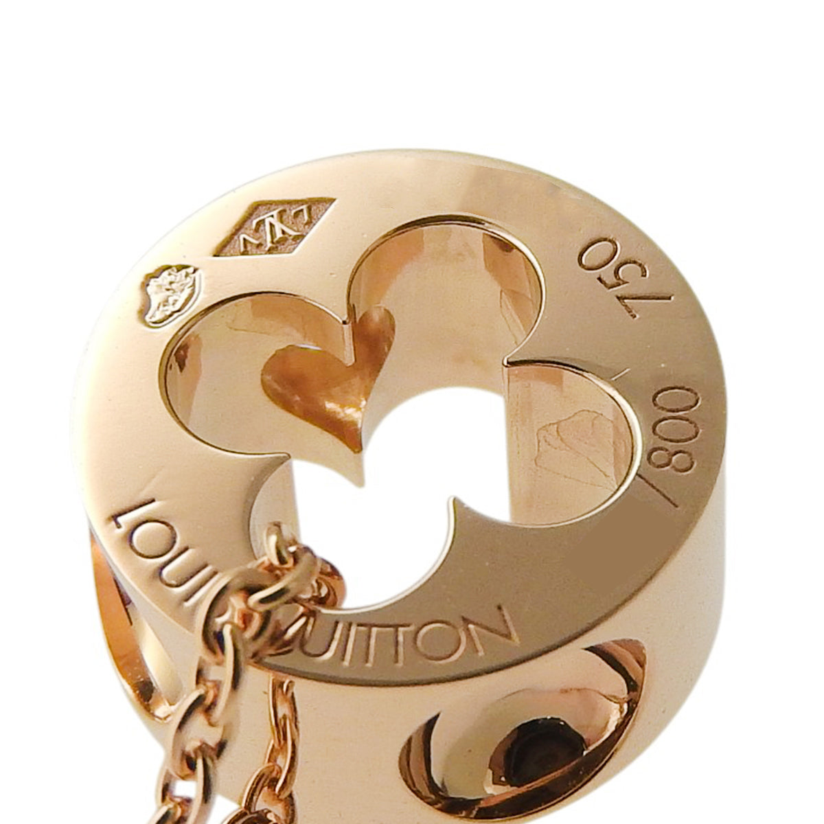 Pendant Empreinte Necklace in 18K Pink Gold with Diamonds