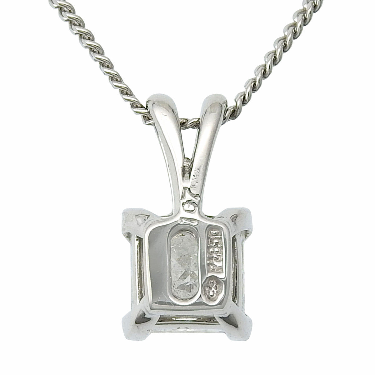 Single Diamond Necklace D1.07 Platinum Pt850 4.5g 1PD