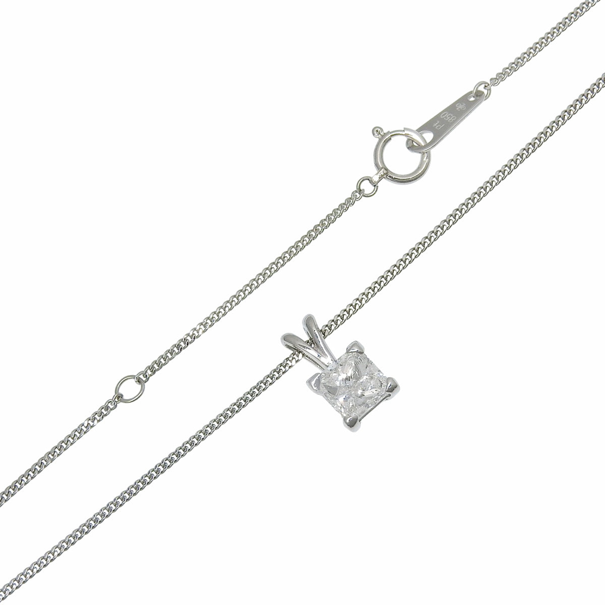 Single Diamond Necklace D1.07 Platinum Pt850 4.5g 1PD