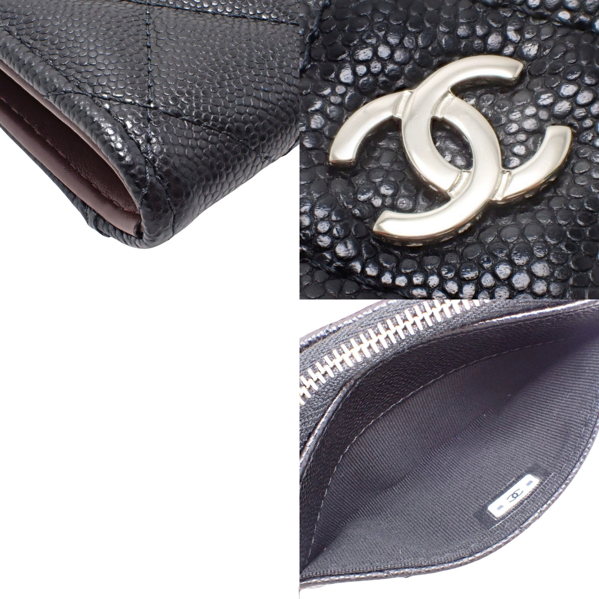 Matelasse Cocomark Fragment Case 鱼子酱纹理黑色手机壳