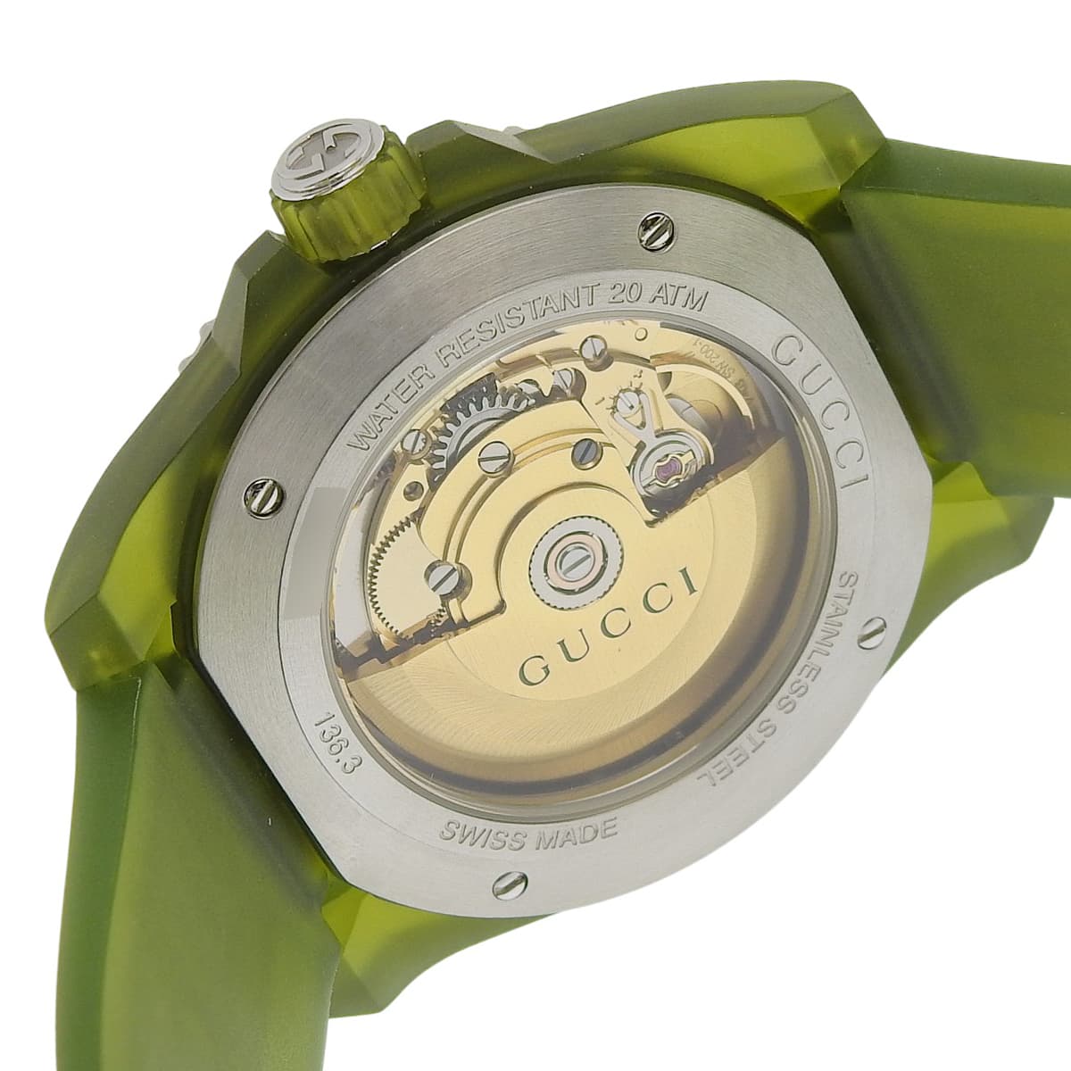 Dive YA136345 Rubber Stainless Steel Green Automatic Men's Watch