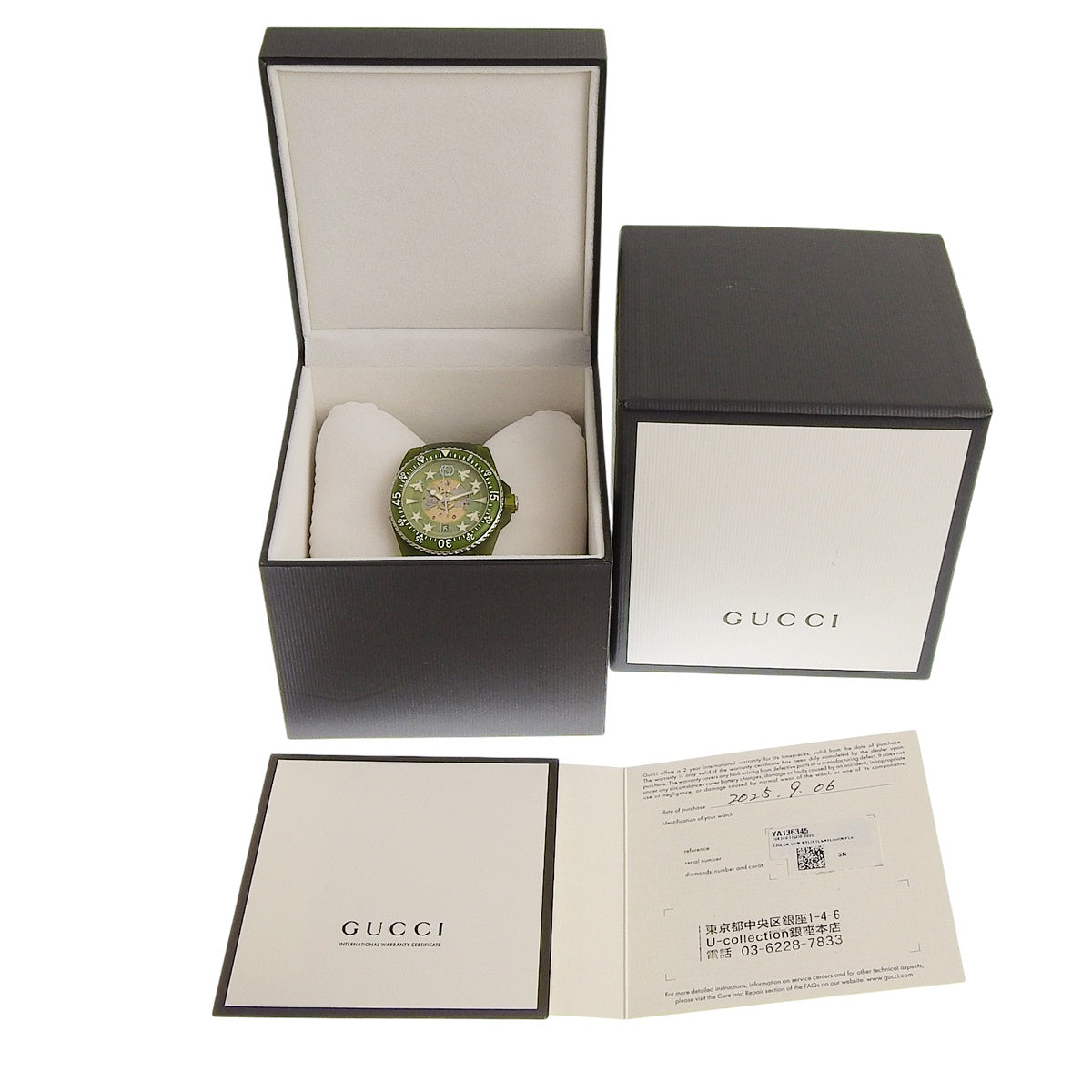 Dive YA136345 Rubber Stainless Steel Green Automatic Men's Watch