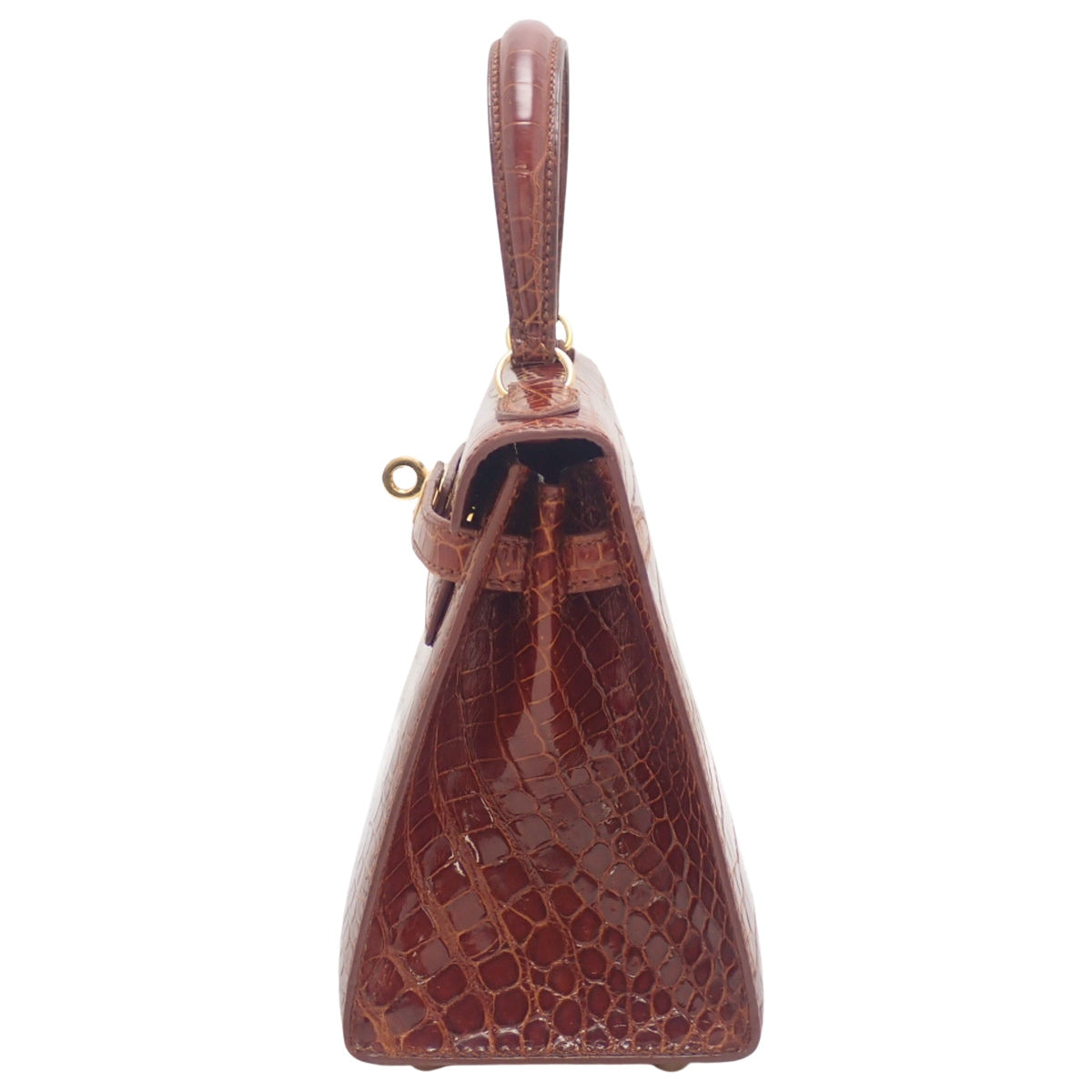 Mini Kelly Polosus Crocodile Meal Gold Hardware A Stamp