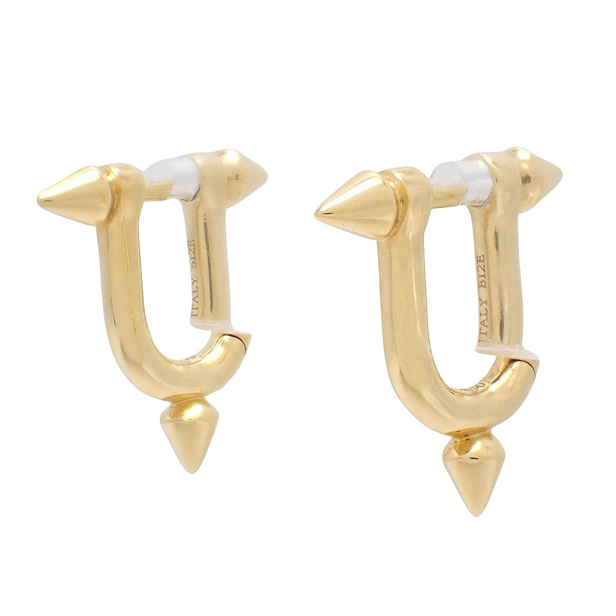 Titan earrings in 18K yellow gold