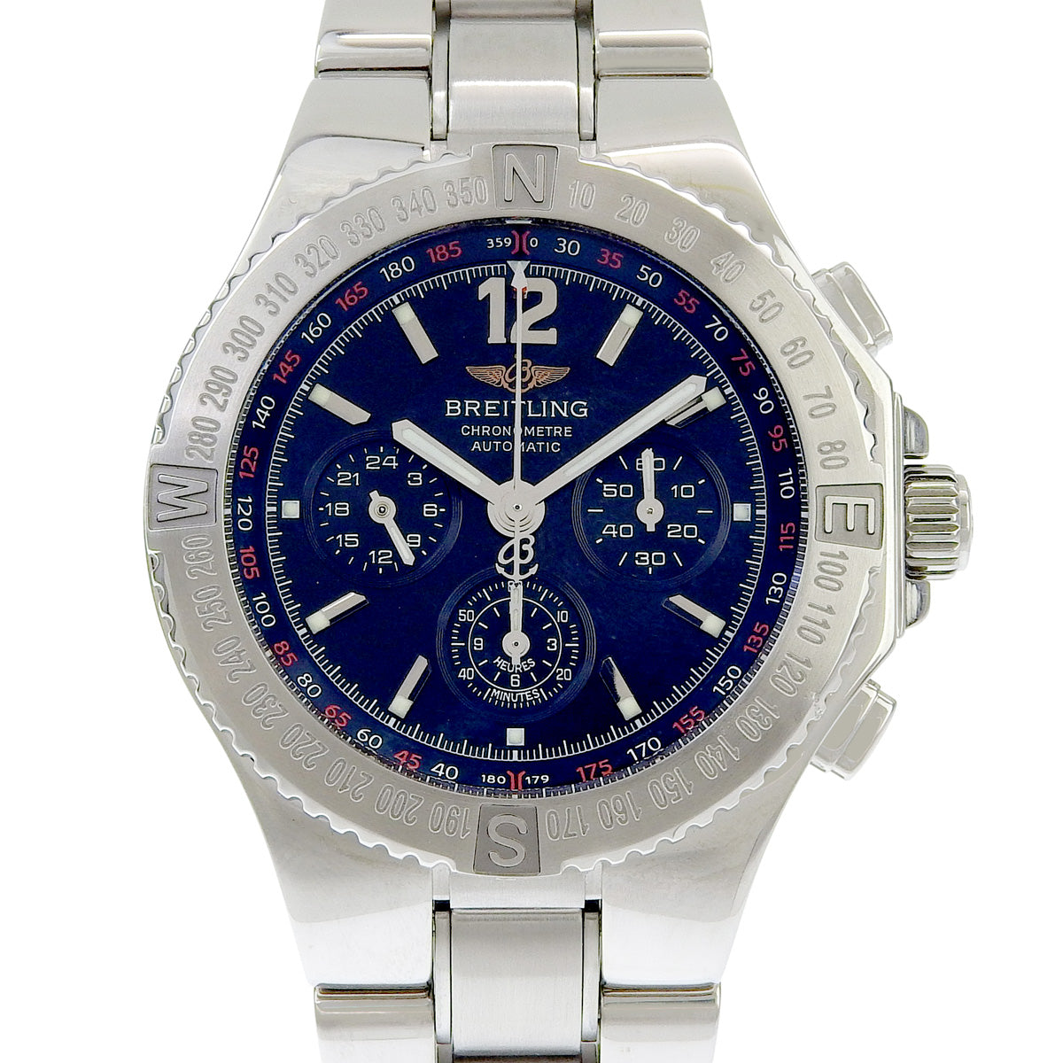 ハーキュリーズ クロノグラフ A39362 SS ブラック 自動巻き メンズ