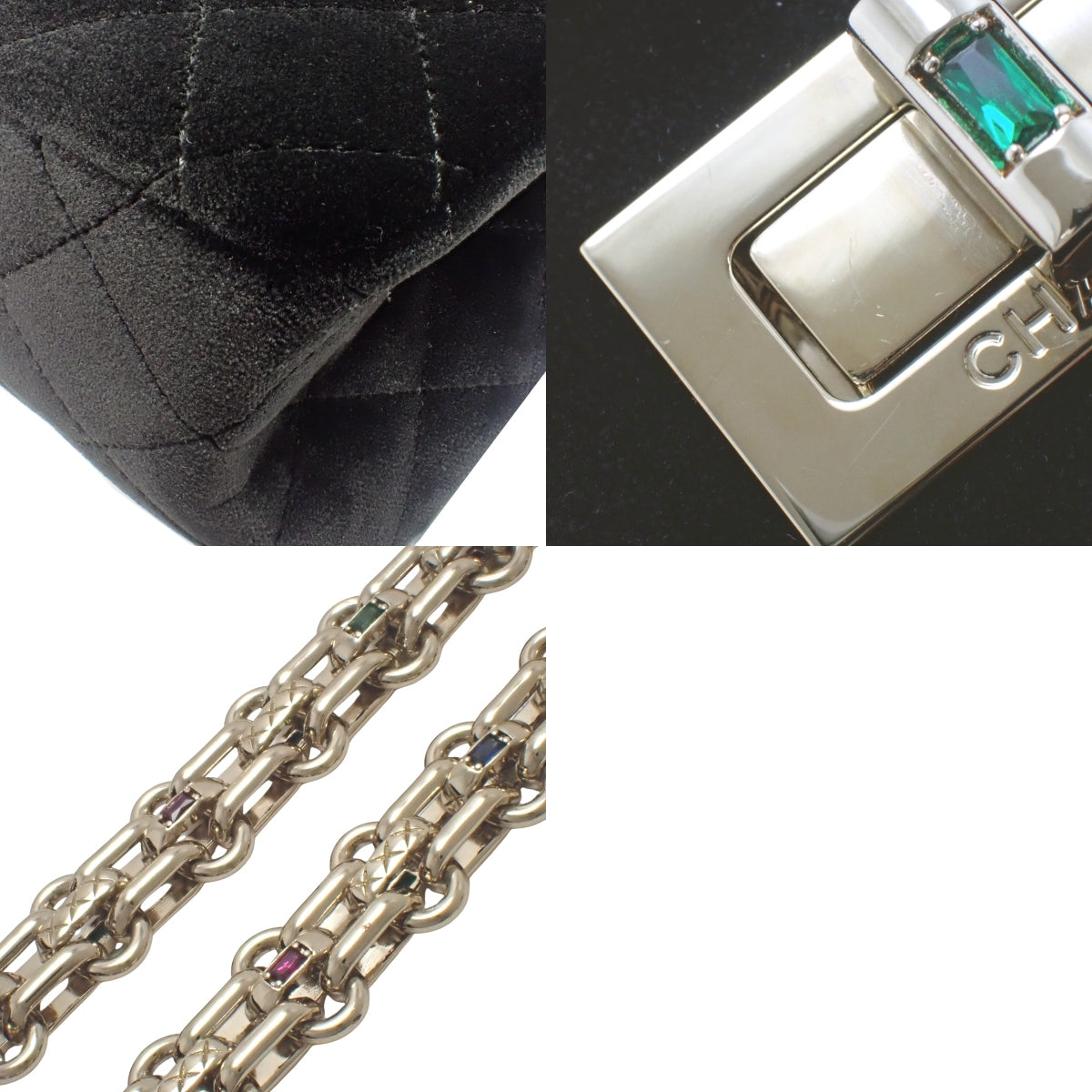 2.55 チェーンショルダーバッグ ベルベット ブラック