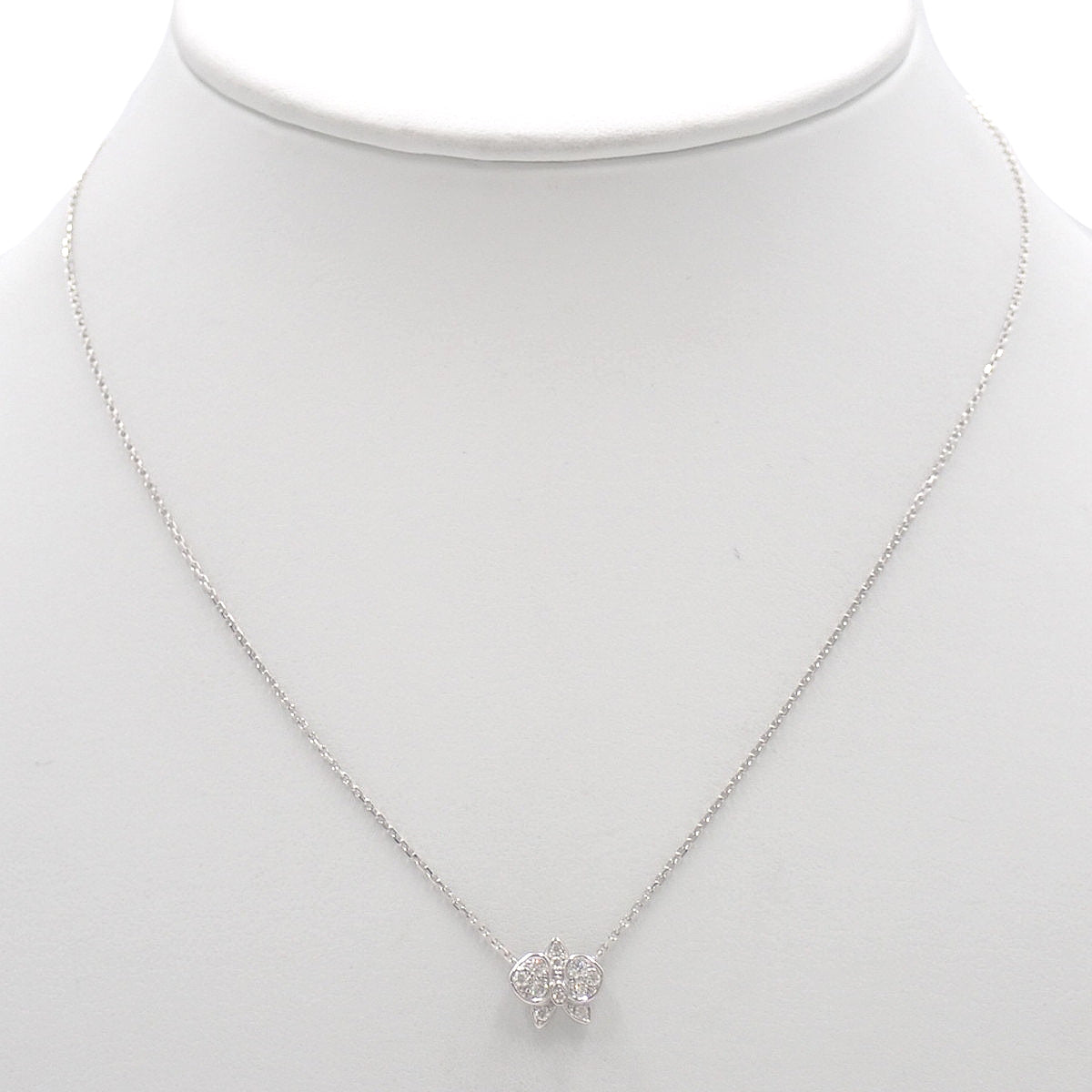 カレス ドルキデ パル ネックレス ダイヤモンド ホワイトゴールド K18WG 2.9g