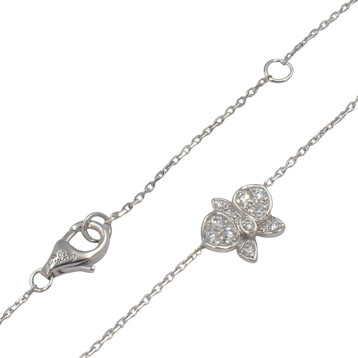 カレス ドルキデ パル ネックレス ダイヤモンド ホワイトゴールド K18WG 2.9g