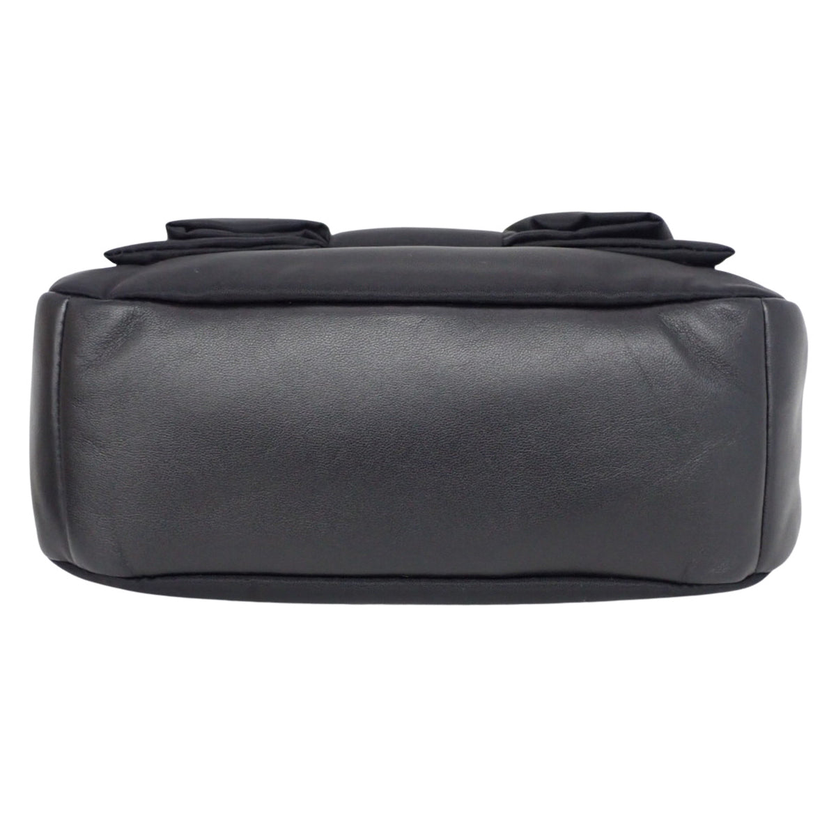 Re-Nylon x Nappa Leather Ribbon Mini Bag, Black, 1BC241