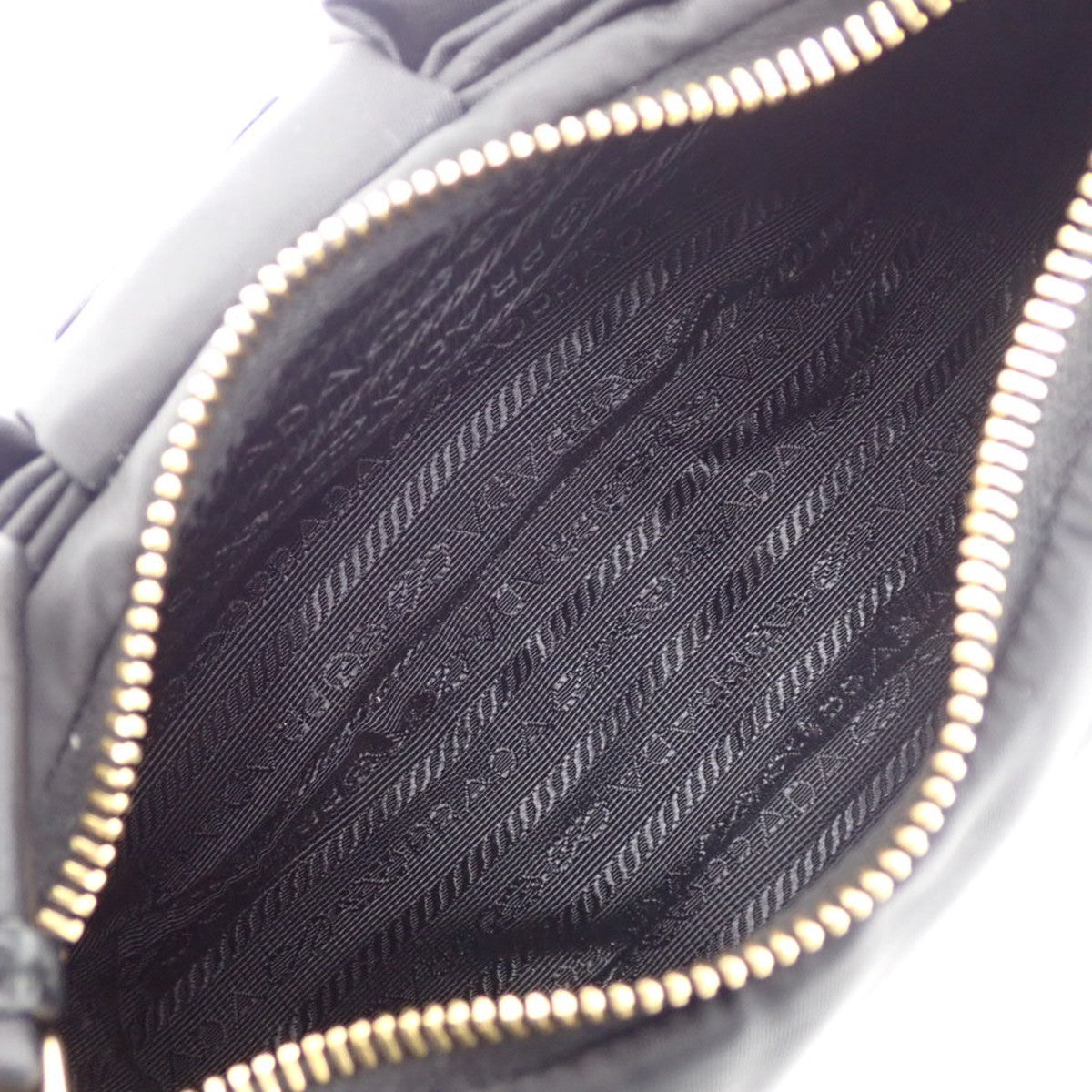 Re-Nylon x Nappa Leather Ribbon Mini Bag, Black, 1BC241