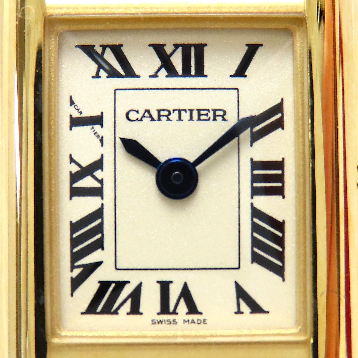 Tank Louis Cartier Mini WGTA0352 YG/Leather Silver Quartz Women's