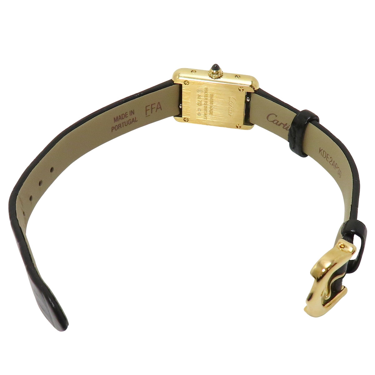 Tank Louis Cartier Mini WGTA0352 YG/Leather Silver Quartz Women's