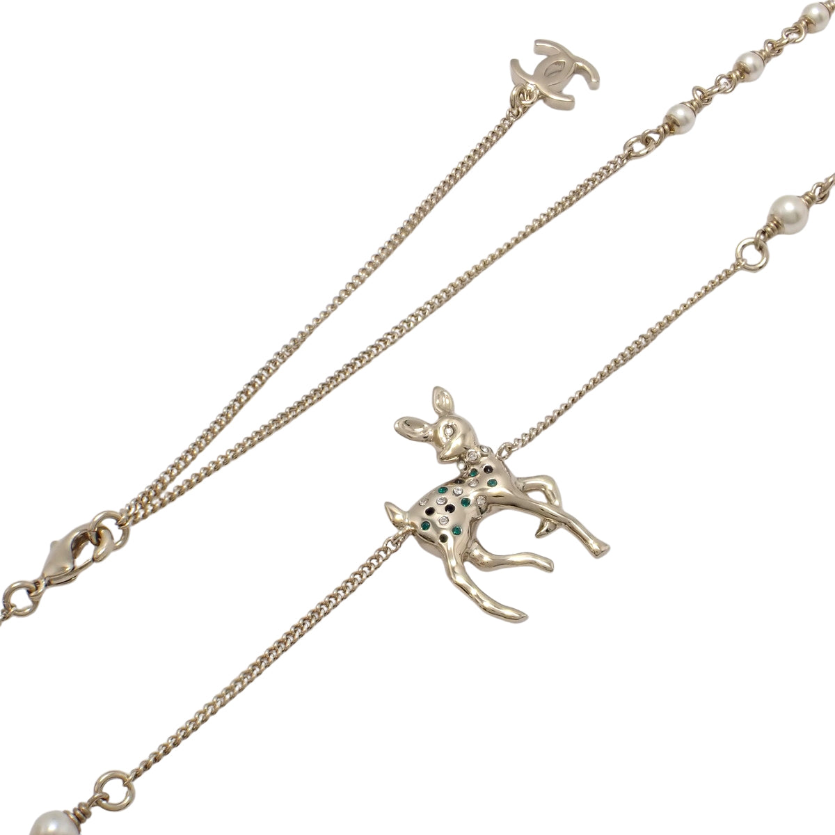 バンビパールネックレス メタル(GP) フェイクパール