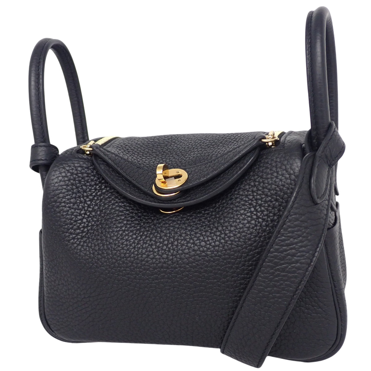 リンディミニ トリヨンクレマンス ブラック ゴールド金具 Z刻印