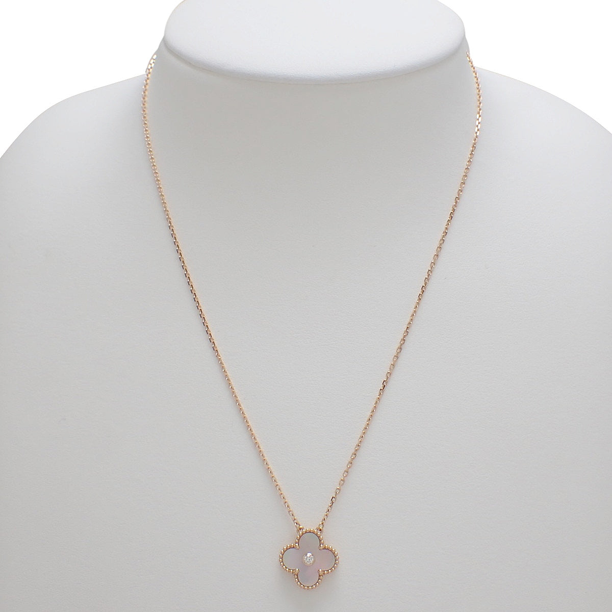 ヴィンテージアルハンブラ ネックレス ピンクマザーオブパール/ダイヤモンド ピンクゴールド K18PG 6.3g 2025年ホリデー限定