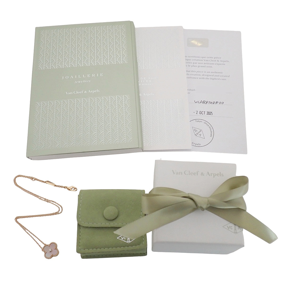 ヴィンテージアルハンブラ ネックレス ピンクマザーオブパール/ダイヤモンド ピンクゴールド K18PG 6.3g 2025年ホリデー限定