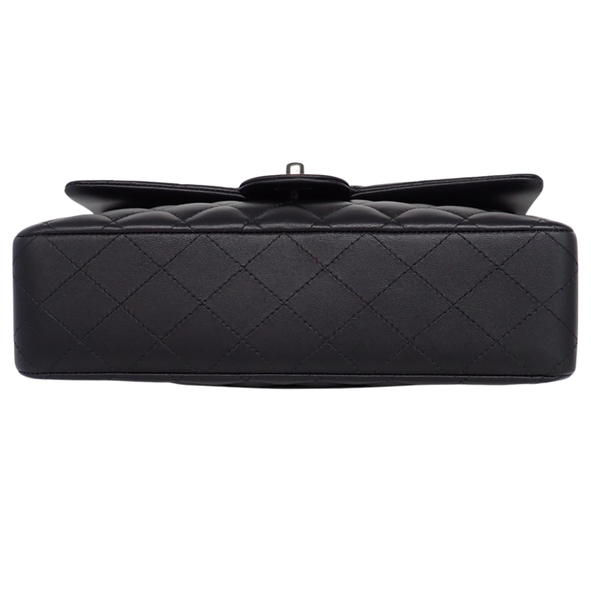 Matelassé CC Mark Double Flap 25 Chain Shoulder Bag Lambskin Black A01112 So Black