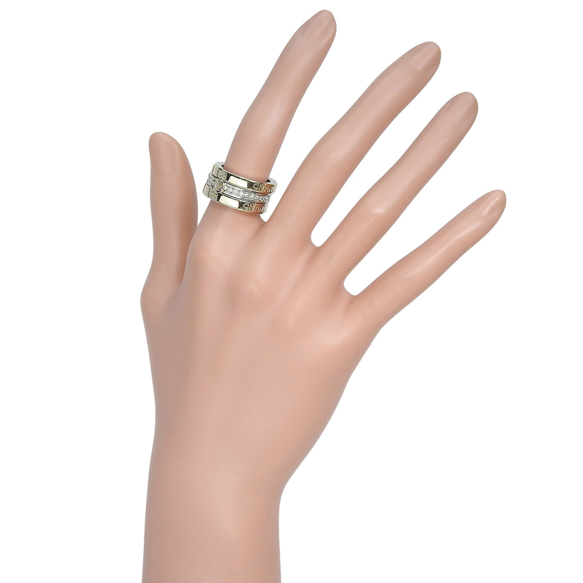 Coco Mark Rhinestone Ring Metal (GP) Size 11.5 (US) / 51.5 (EU) 12.3g