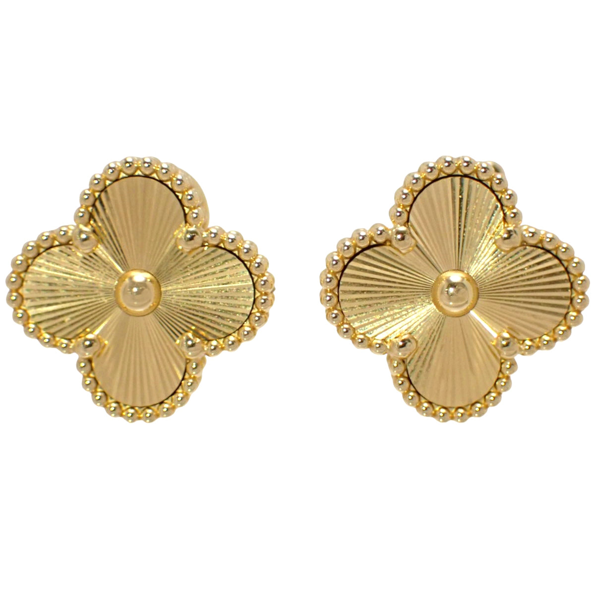 ヴィンテージ アルハンブラ ギヨシェ イヤリング イエローゴールド K18YG 9.8g