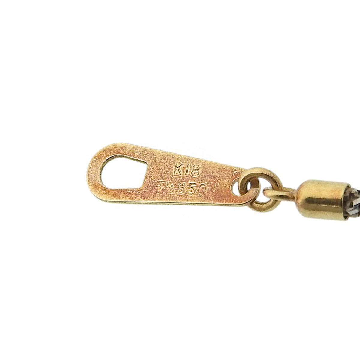Chain Necklace Yellow Gold K18YG Platinum Pt850 6.1g