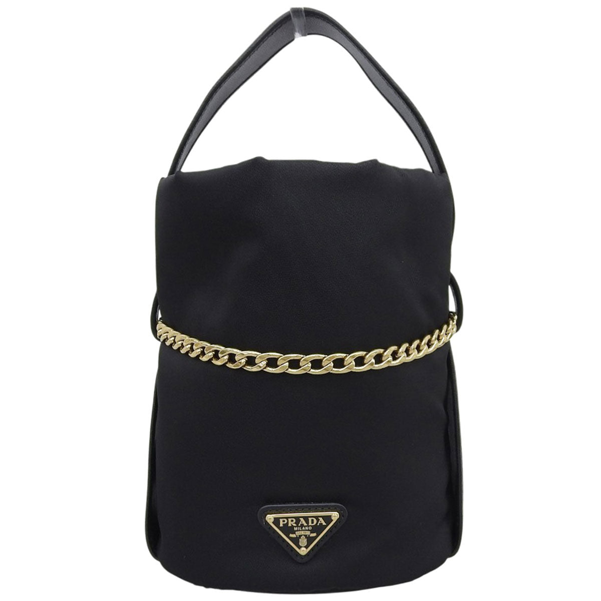プチ サック Re-Nylon ミニバケットバッグ ナイロン ナッパレザー NERO ネロ 1BE088