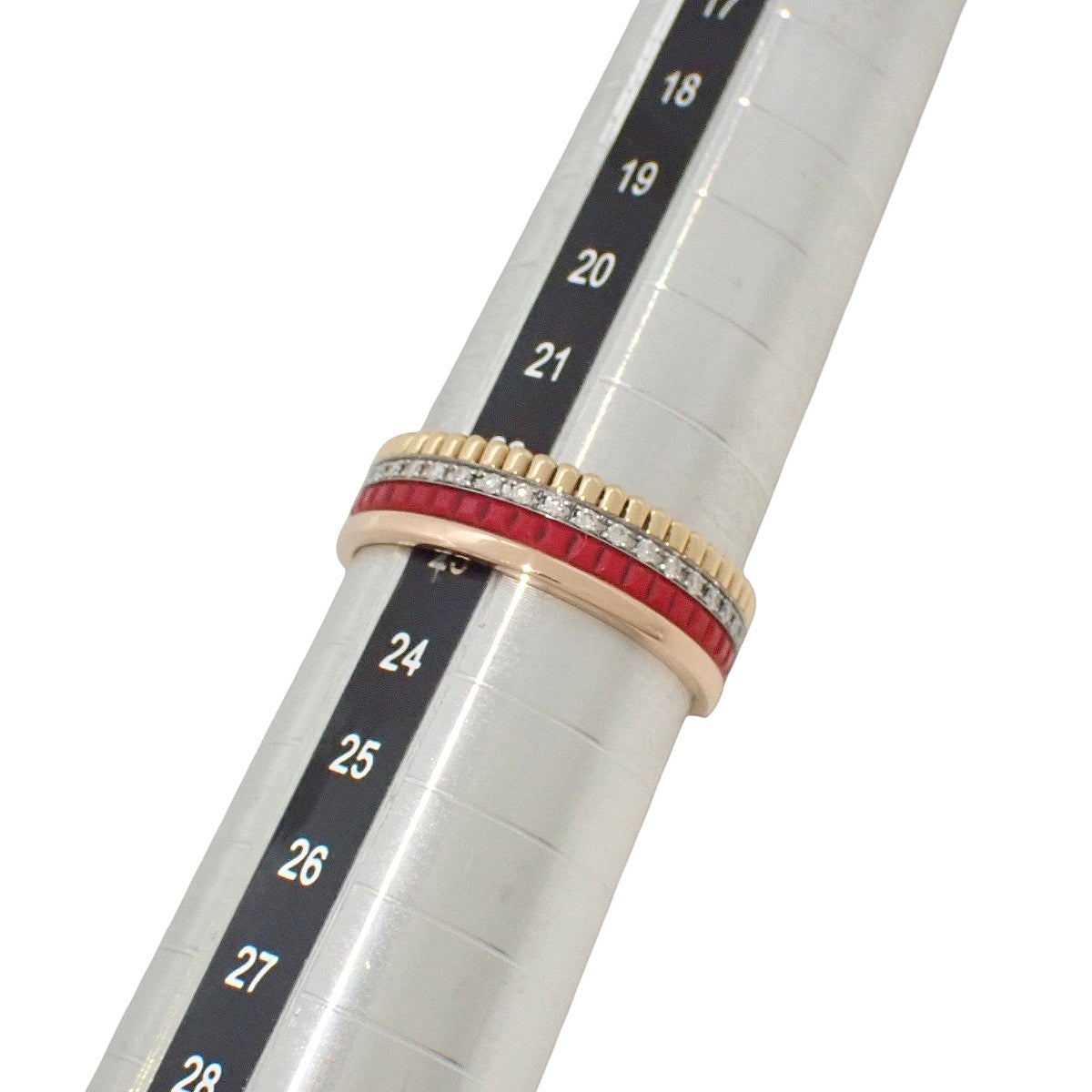 キャトル レッド ダイヤモンド リング スモール ダイヤモンド K18YG K18PG K18WG CE T63 6.3g