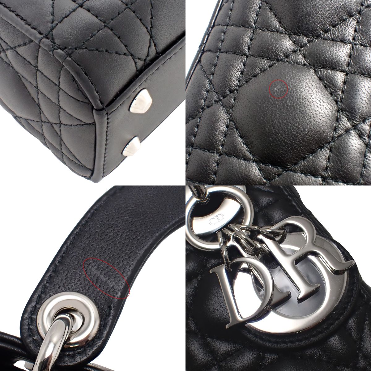 Cannage Lady Dior Mini Lambskin Black