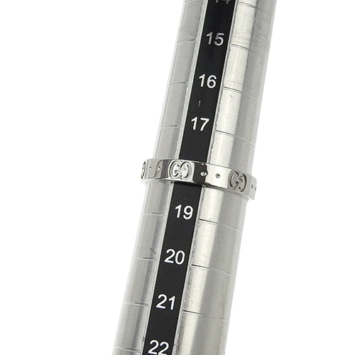 アイコン スリムリング 660070 J8502 9000(2024年11月現在現行品) K18 ホワイトゴールド WG アクセサリー ジュエリー GGロゴ 18(58)号