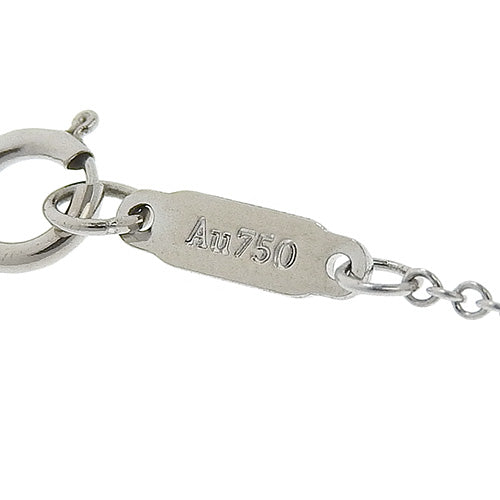 スマイル スモール ネックレス ダイヤモンド ホワイトゴールド K18WG アクセサリー ジュエリー