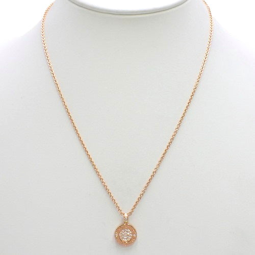 Bvlgari Bvlgari Pavé Diamond Pendant with Diamond and Green Jade, CL857286, 18K Pink Gold, PG, Accessories, Jewelry
