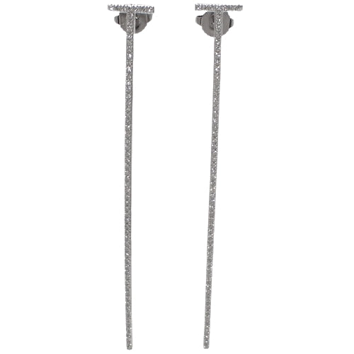 0.235/0.235 ティファニーT ダイヤモンド バー ダイヤモンド K18 ホワイトゴールド WG アクセサリー ジュエリー パヴェ