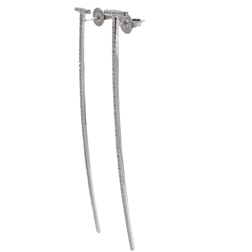 0.235/0.235 ティファニーT ダイヤモンド バー ダイヤモンド K18 ホワイトゴールド WG アクセサリー ジュエリー パヴェ
