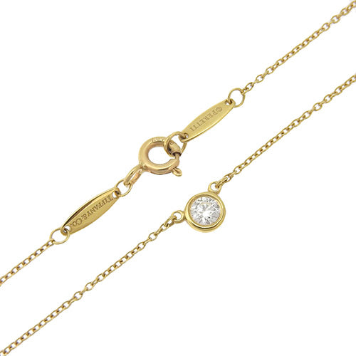 エルサ・ペレッティ バイザヤード シングル ダイヤモンド ペンダント ダイヤモンド K18 イエローゴールド YG アクセサリー ジュエリー 1PD