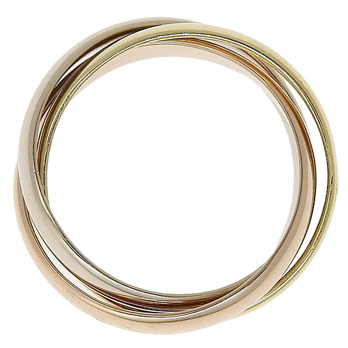 must de Cartier トリニティ リング イエローゴールド K18YG ピンクゴールド K18PG K18 ホワイトゴールド WG アクセサリー ジュエリー 3連 三連