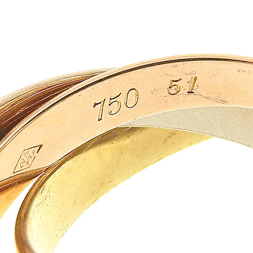 les must de Cartier トリニティ リング イエローゴールド K18YG ホワイトゴールド K18WG K18 ピンクゴールド PG アクセサリー ジュエリー 3連 三連