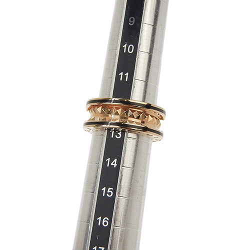 B-zero1 Rock 2-Band Ring 358015 (current as of October 2024) K18 Pink Gold with PG and Black Ceramic, Accessory, Jewelry, B-zero1, Size 12 (52)