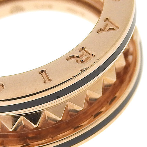 B-zero1 Rock 2-Band Ring 358015 (current as of October 2024) K18 Pink Gold with PG and Black Ceramic, Accessory, Jewelry, B-zero1, Size 12 (52)