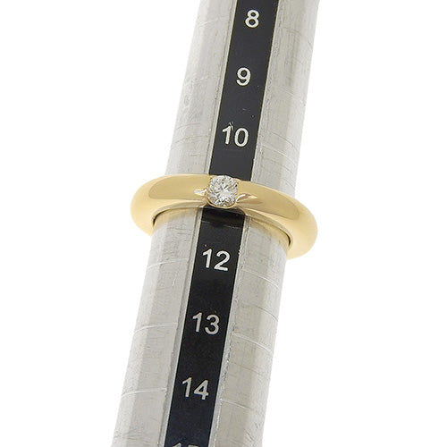 エリプス リング ダイヤモンド 0.25 イエローゴールド K18YG アクセサリー ジュエリー 1PD 1ポイントダイヤ