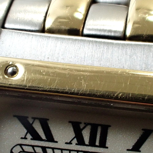 Panthere SM Yellow Gold YG/Stainless Steel SS Quartz 2-Row Ivory Silver