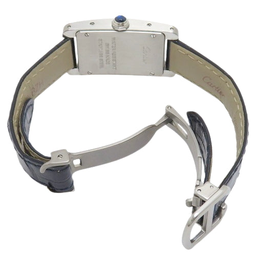 Tank American SM WSTA0043 SS/Leather Quartz Silver Black
