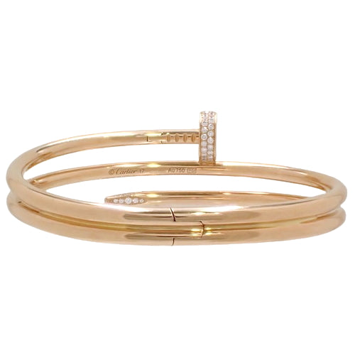 Juste un Bracelet, Double Diamond, Diamond, Pink Gold (K18PG), Accessory, Jewelry, Bangle