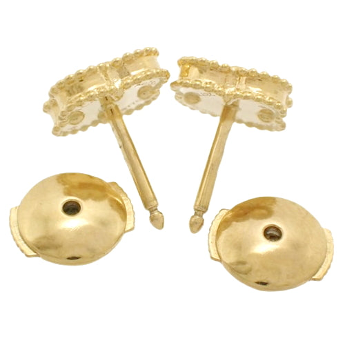 Sweet Alhambra Earrings, Mother-of-Pearl, Yellow Gold (K18YG), Accessory, Jewelry, Four-Leaf Clover